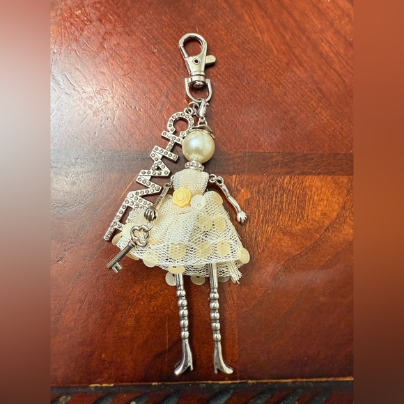 New upcycled Chanel Chic Doll Keychain/ bag charm